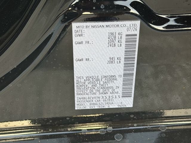 2026 Nissan Altima SR