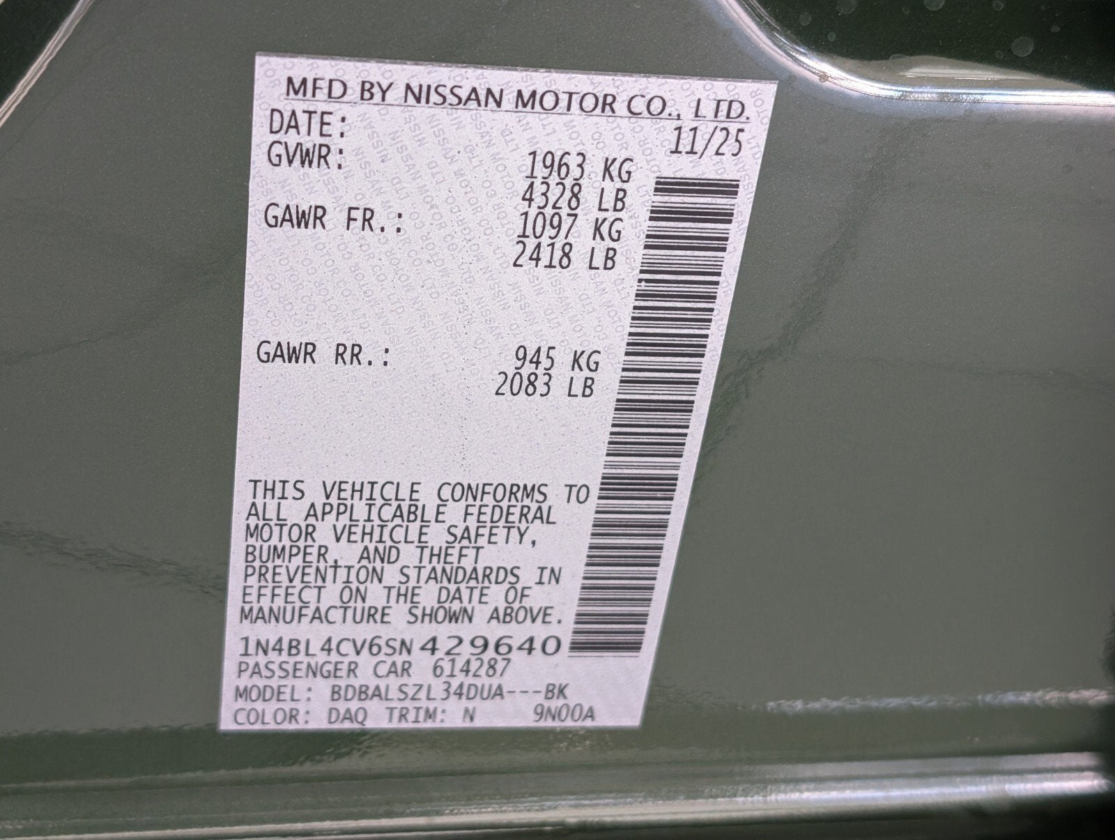 2025 Nissan Altima SR