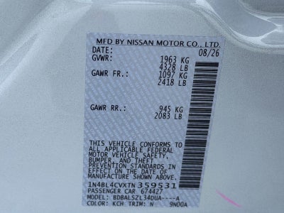 2026 Nissan Altima SR