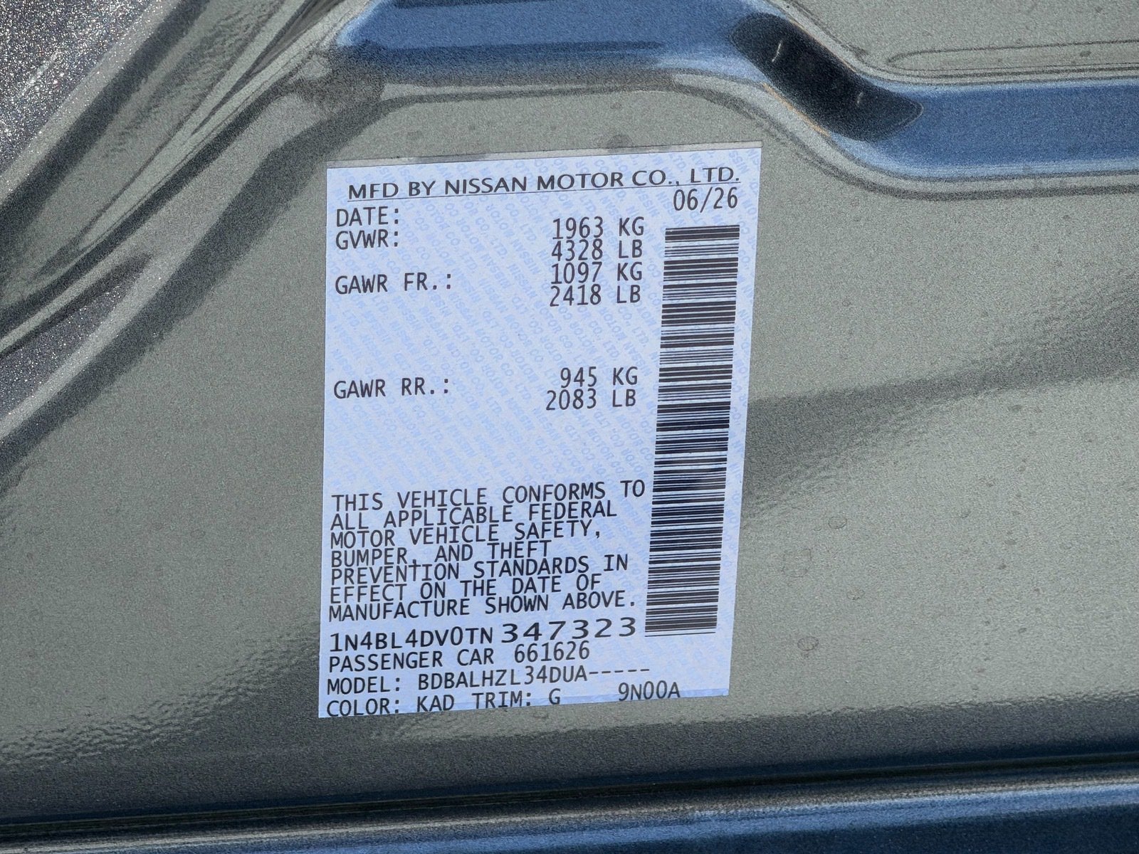 2026 Nissan Altima SV