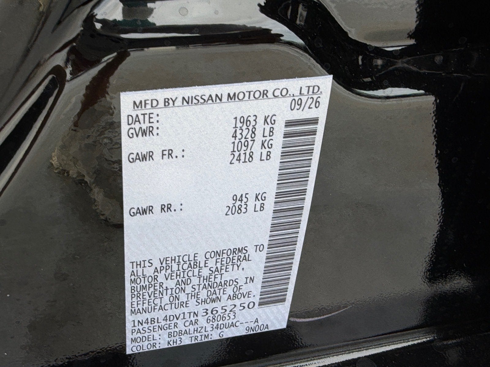 2026 Nissan Altima SV Special Edition
