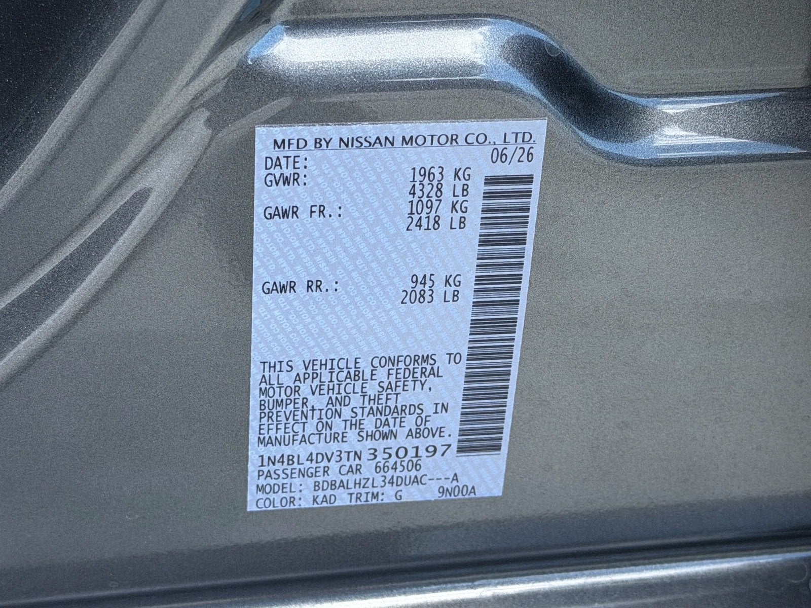 2026 Nissan Altima SV Special Edition
