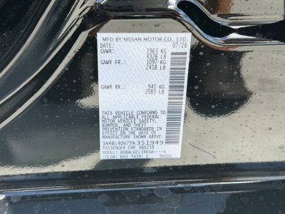 2026 Nissan Altima SV