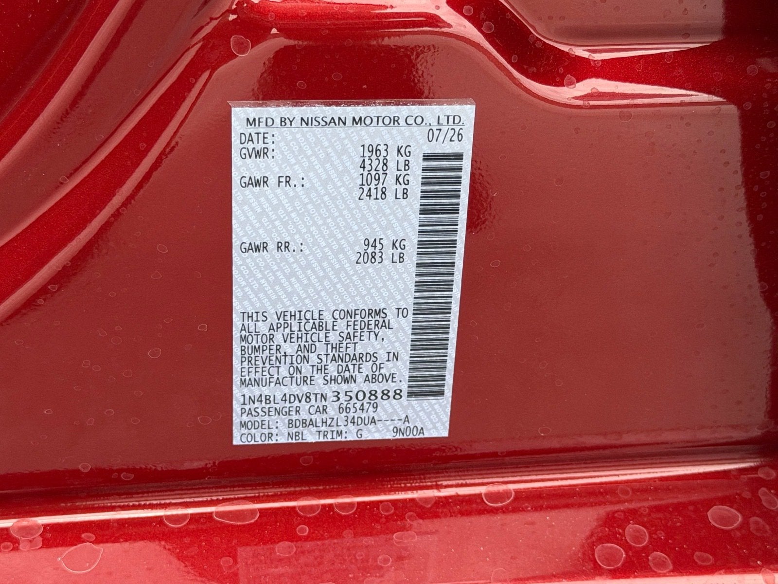 2026 Nissan Altima SV