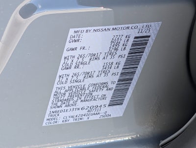 2026 Nissan Frontier Crew Cab PRO-X®