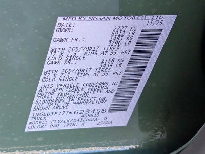 2026 Nissan Frontier Crew Cab PRO-X®