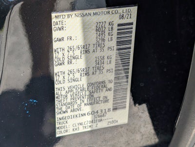 2022 Nissan Frontier Crew Cab SV