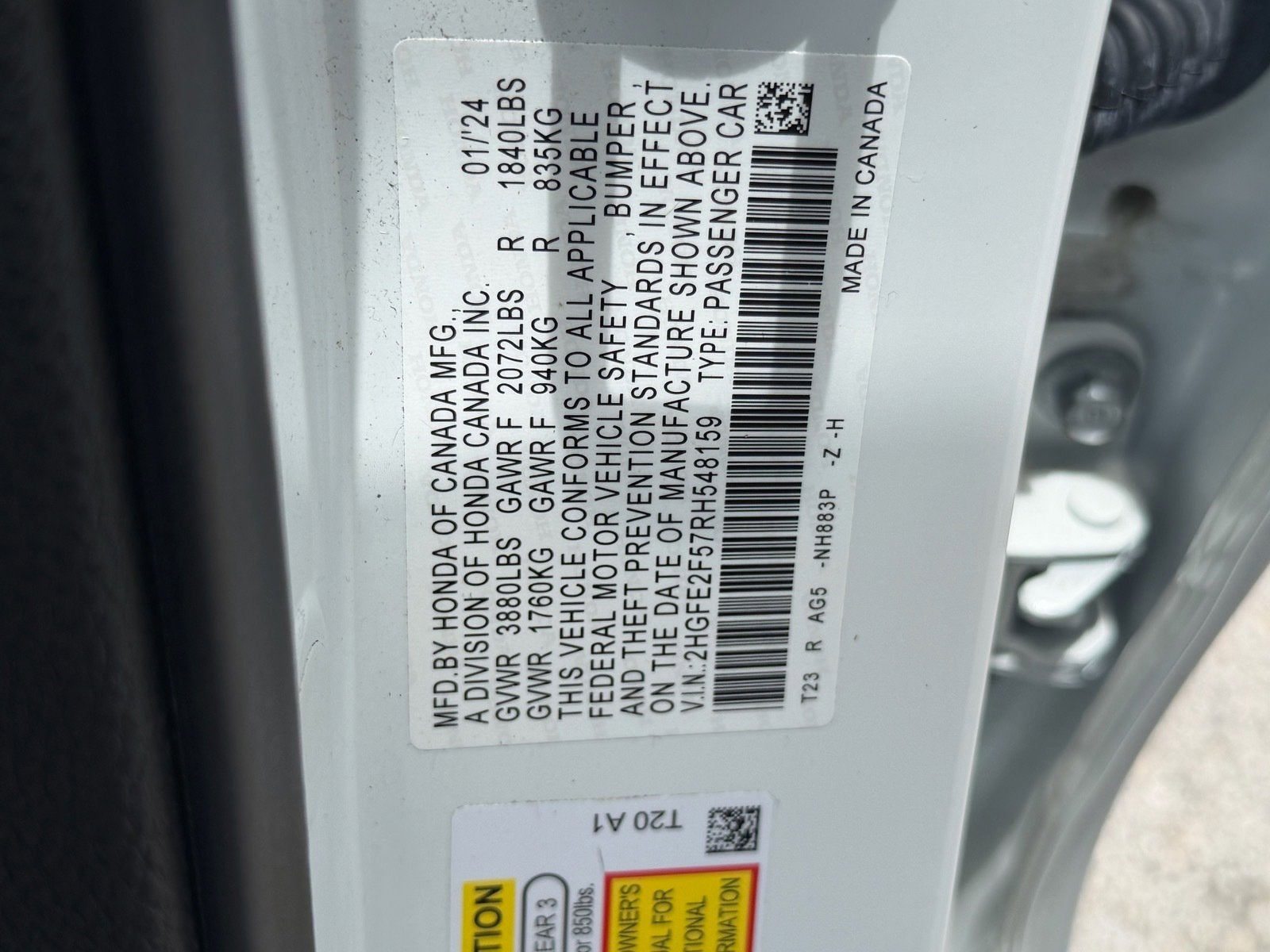 2024 Honda Civic Sedan Sport