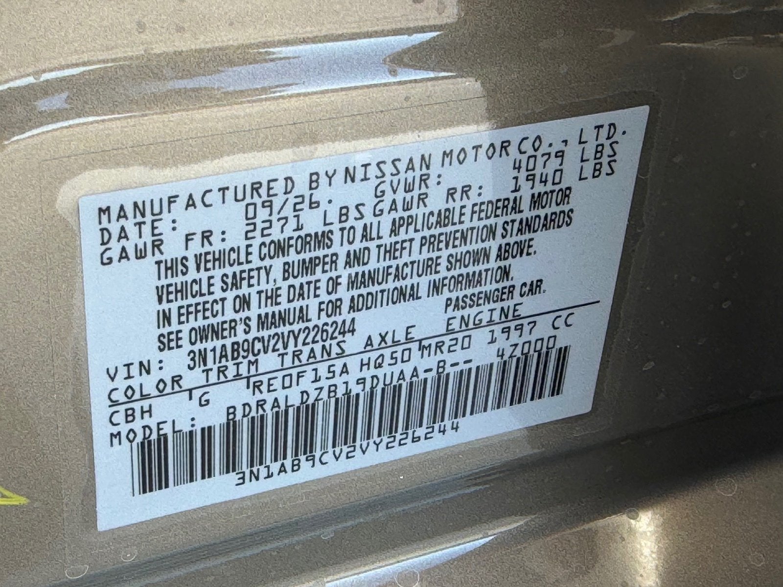 2027 Nissan Sentra SV