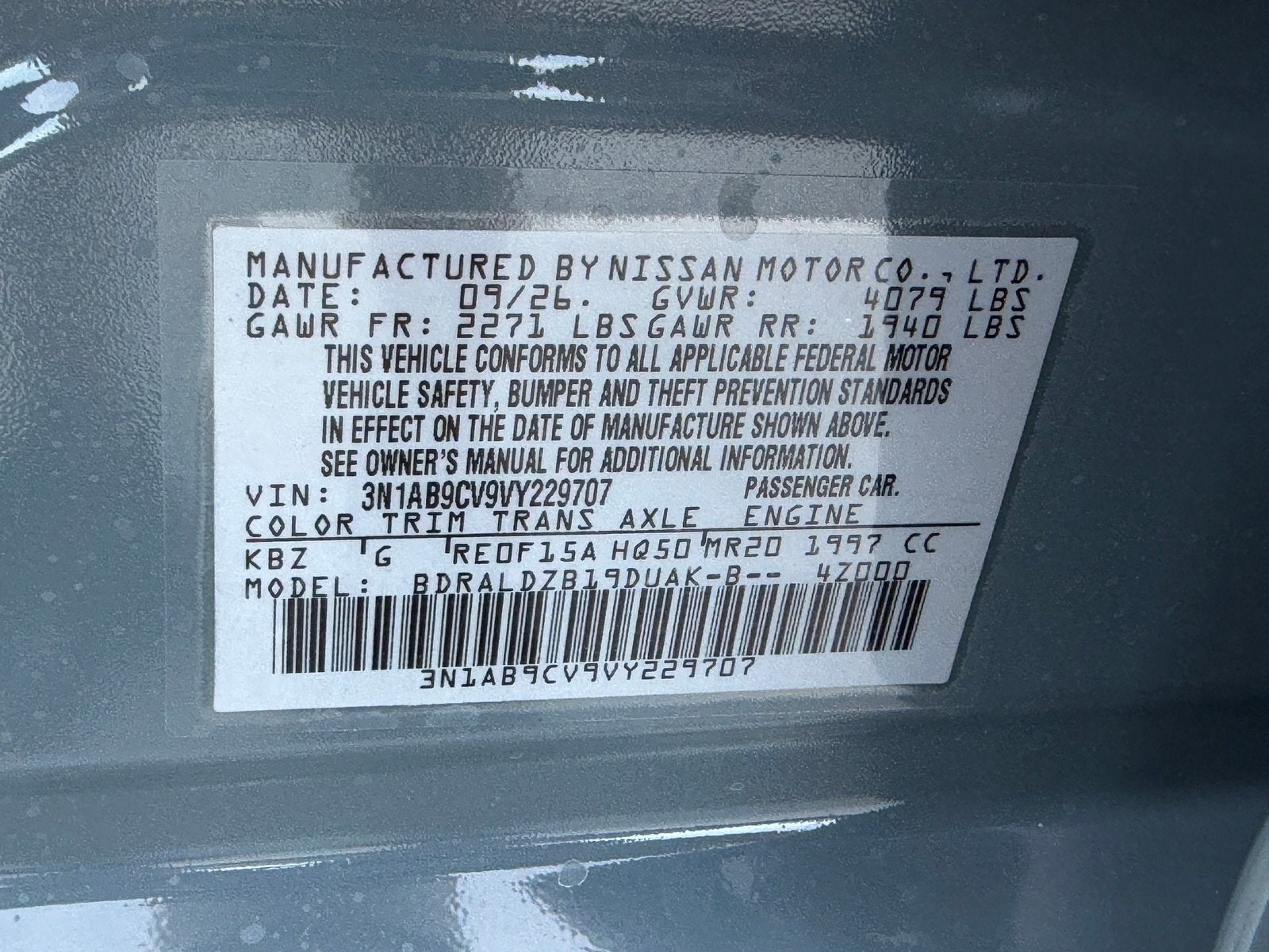 2027 Nissan Sentra SV