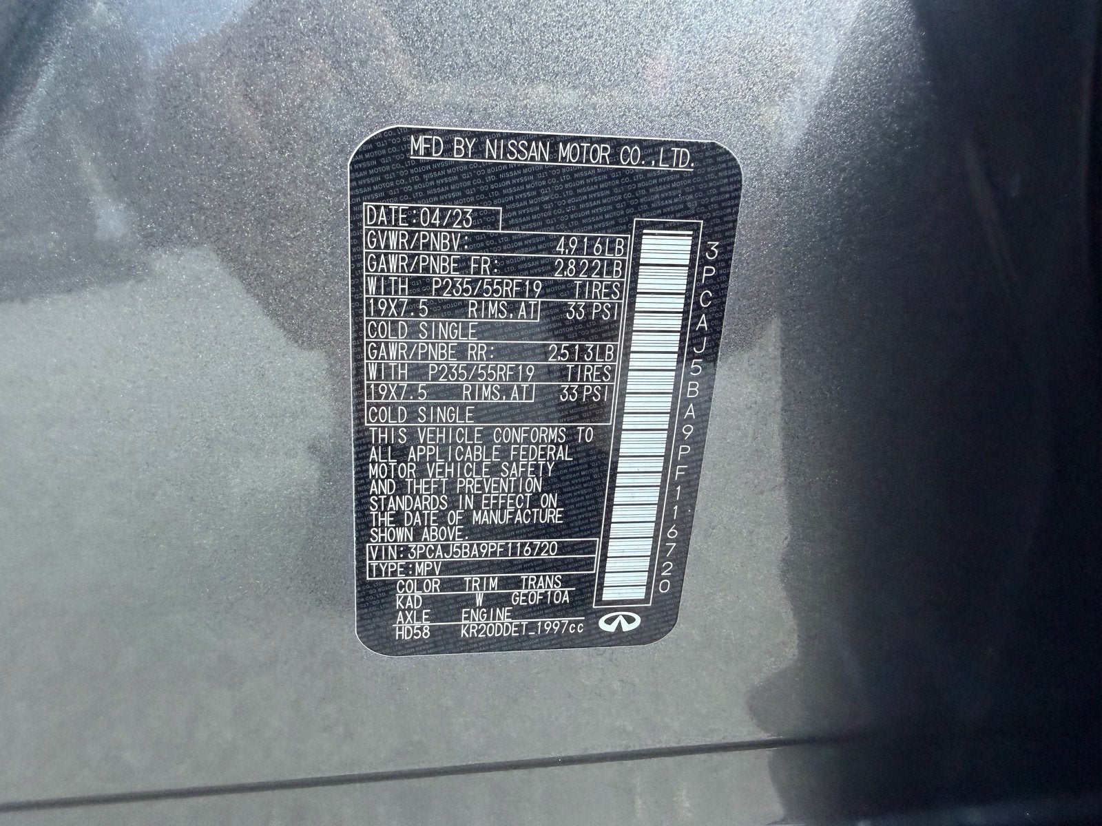 2023 INFINITI QX50 LUXE