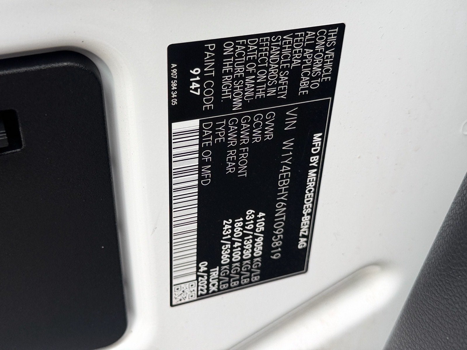 2022 Mercedes-Benz Sprinter Cargo Van Cargo 144 WB