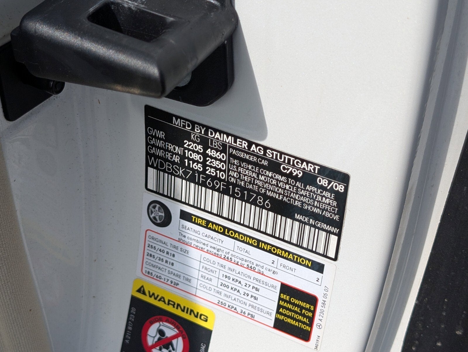 2009 Mercedes-Benz SL-Class V8