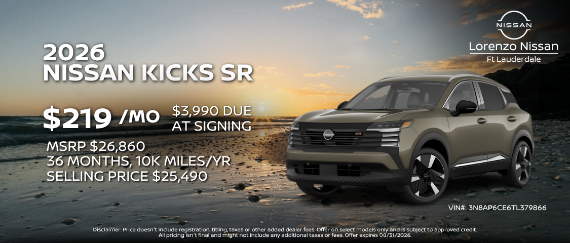 2026 Nissan Kicks SR