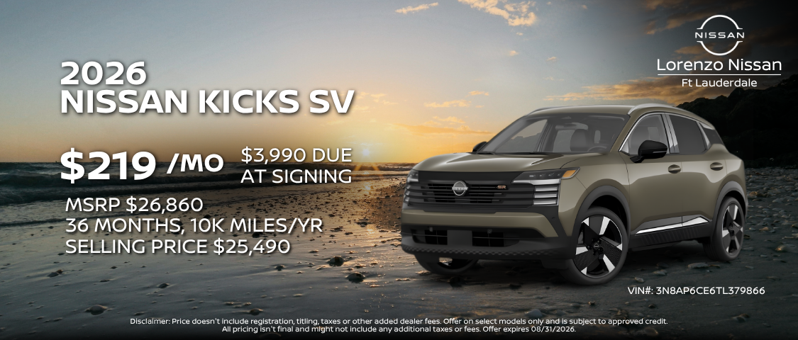 2026 Nissan Kicks SV