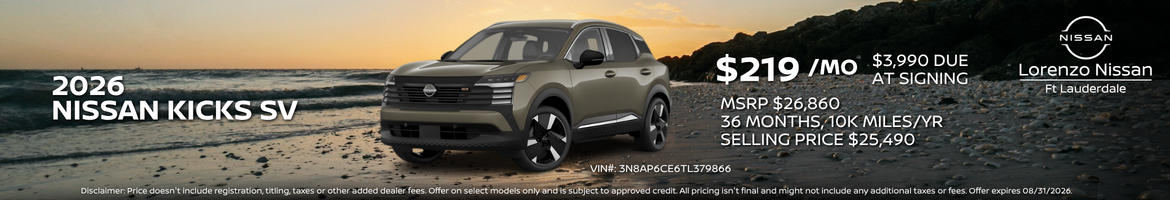 2026 Nissan Kicks SV