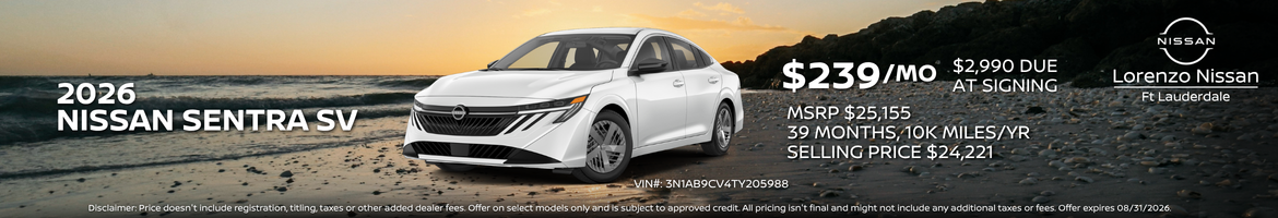 2026 Nissan Sentra SV
