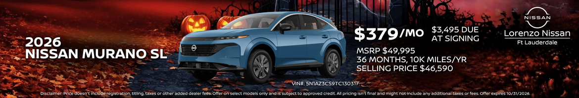 2026 Nissan Murano SV Offer Banner