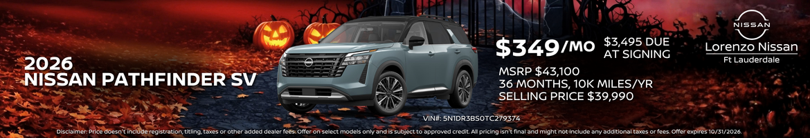 2026 Nissan Pathfinder Offer Banner