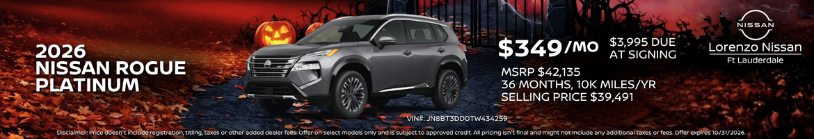 2026 Nissan Rogue SV Offer Banner