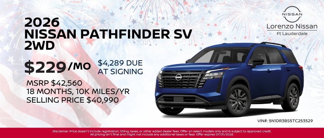 2026 Nissan Pathfinder Mobile Offer Banner