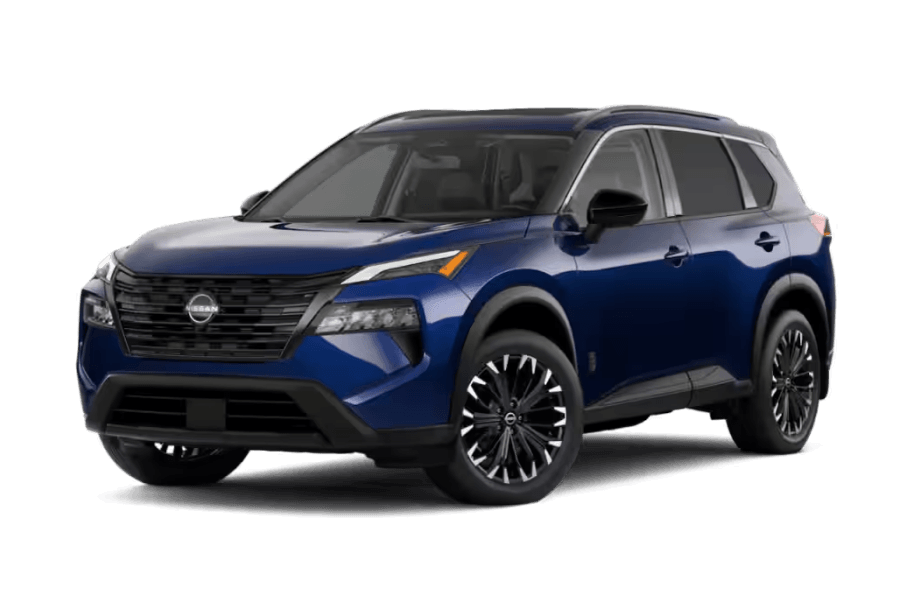 2026.5 Nissan Rogue Dark Armor in Deep Ocean Blue in three quarter angle.