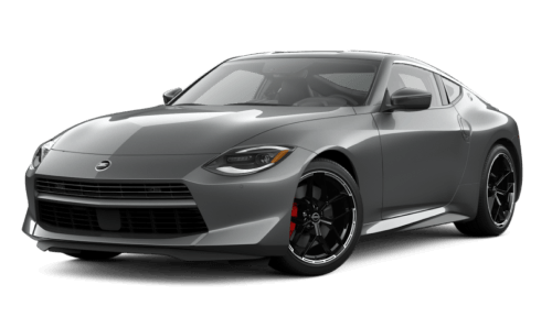 An exterior three-quarter view of a gray 2026 Nissan Z
