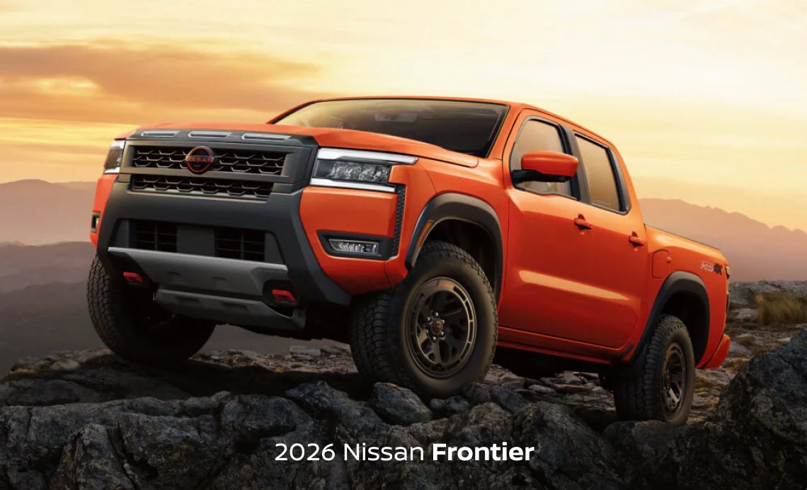 2026 Nissan Frontier in red